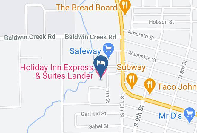 Fremont - Holiday Inn Express & Suites Lander Maps
