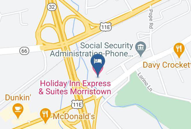 Holiday Inn Express & Suites Morristown Map