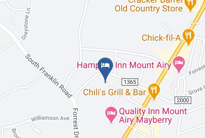 Holiday Inn Express & Suites Mount Airy Map
