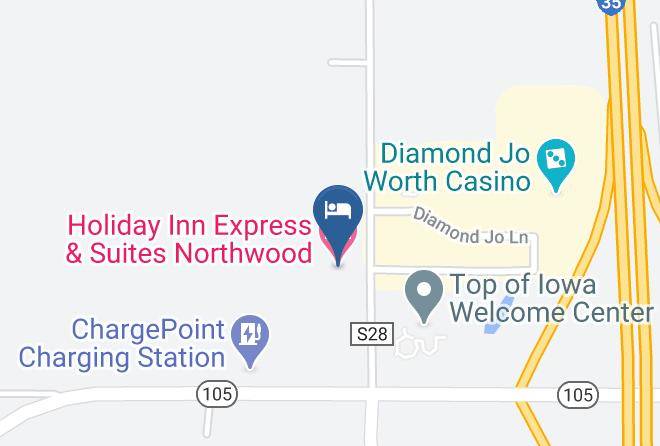 Holiday Inn Express & Suites Northwood Map