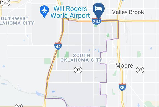 Holiday Inn Express & Suites Oklahoma City Mid Arpt Area Map