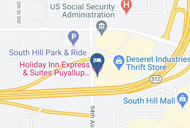 Holiday Inn Express & Suites Puyallup Harita - Washington - Pierce
