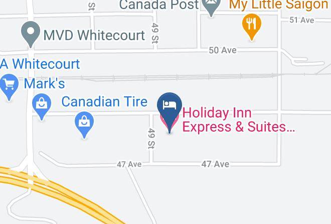 Holiday Inn Express & Suites Whitecourt Southeast Map