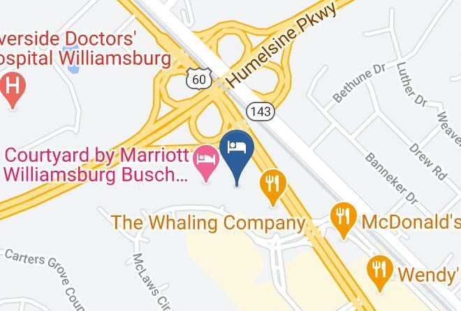 Holiday Inn Express Williamsbrg Busch Gardens Area Map