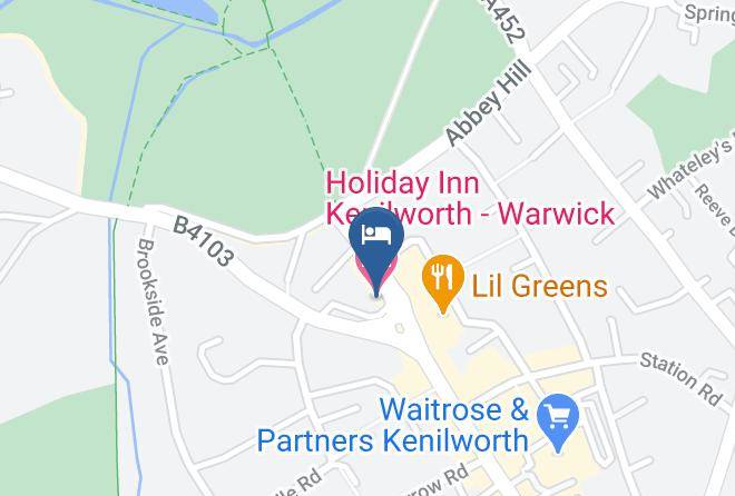Holiday Inn Kenilworth Warwick Map