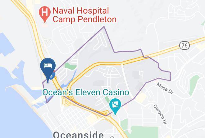 Holiday Inn Oceanside Camp Pendleton Area Map