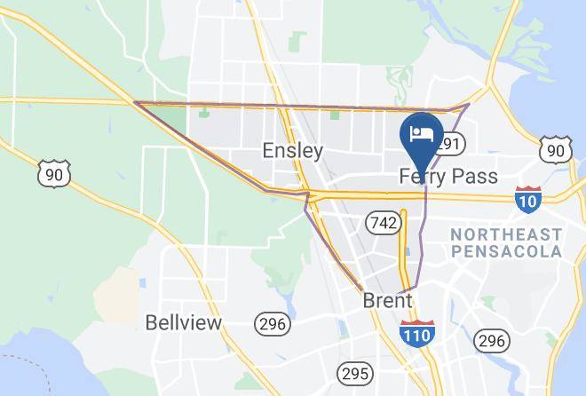 Holiday Inn Pensacola University Area Map