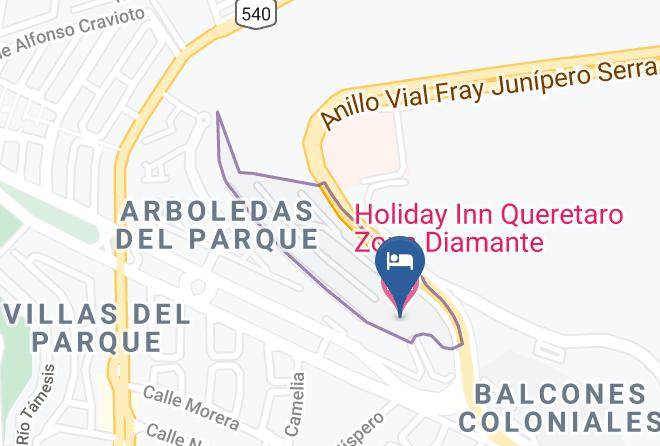 Santiago De Queretaro - Holiday Inn Queretaro Zona Diamante Maps