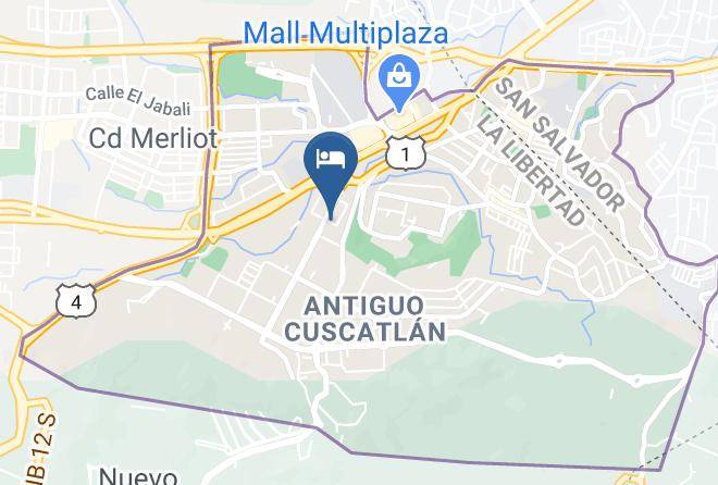 Antiguo Cuscatlan - Holiday Inn San Salvador El Salvador Hotel Maps