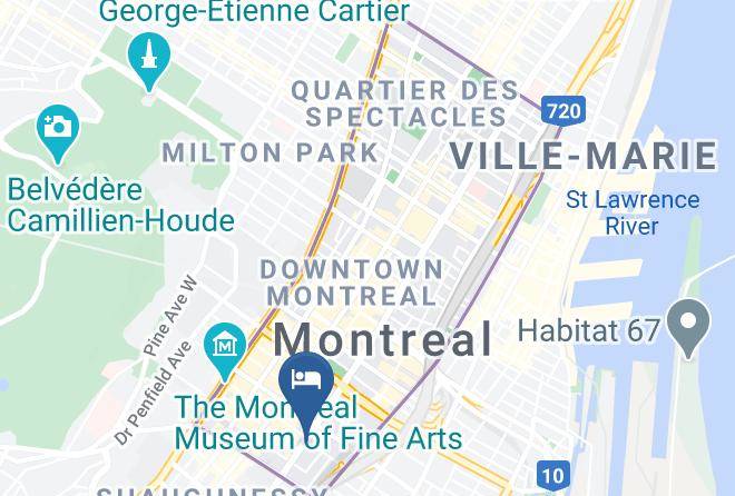 Holiday Inn & Suites Montreal Centre Ville Ouest Map