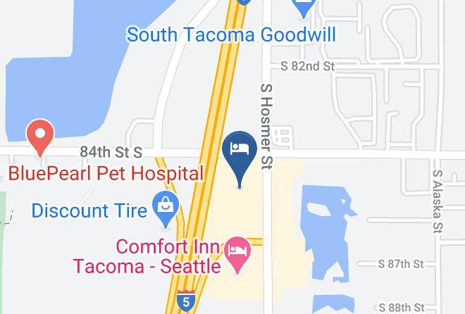 Holiday Inn Tacoma Mall Harita - Washington - Pierce