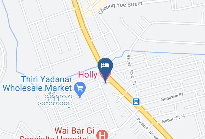 Yangon East - Holly Hotel Maps