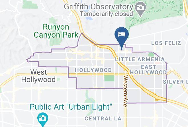 Los Angeles - Hollywood Downtowner Inn Maps
