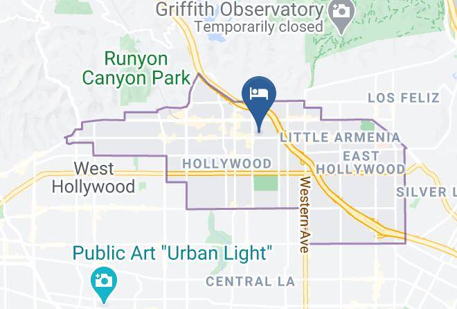 Los Angeles - Hollywood Palms Inn & Suites Maps