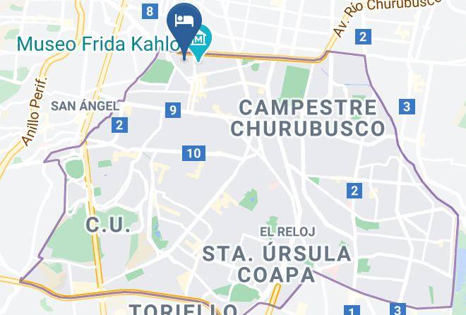 Coyoacan - Holstal La Encantada Maps