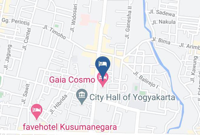 Kota Yogyakarta - Hom Premiere Timoho By Horison Maps