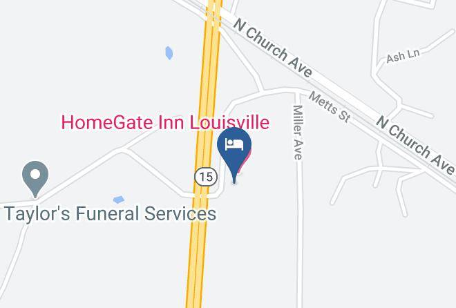 Homegate Inn Louisville Map