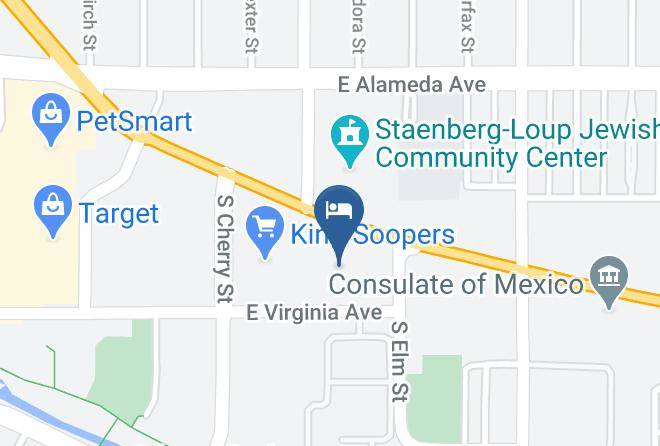 Hometowne Studios Denver Glendale Cherry Creek Map