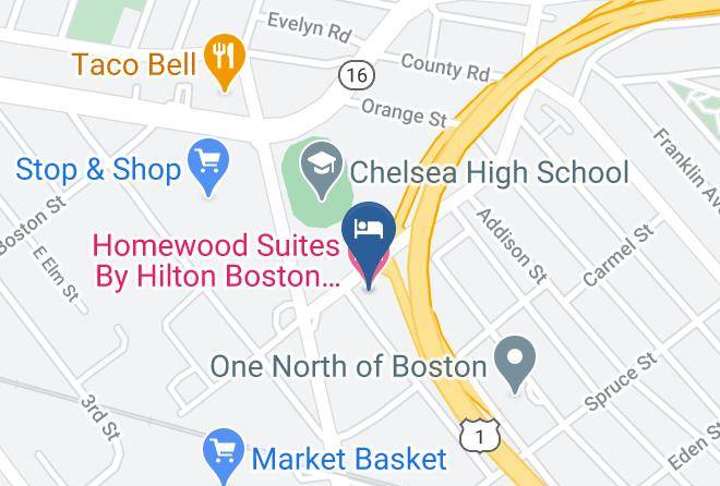 Homewood Suites By Hilton Boston Logan Airport Chelsea Map