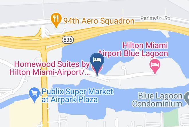 Homewood Suites By Hilton Miami Airport Blue Lagoon Map