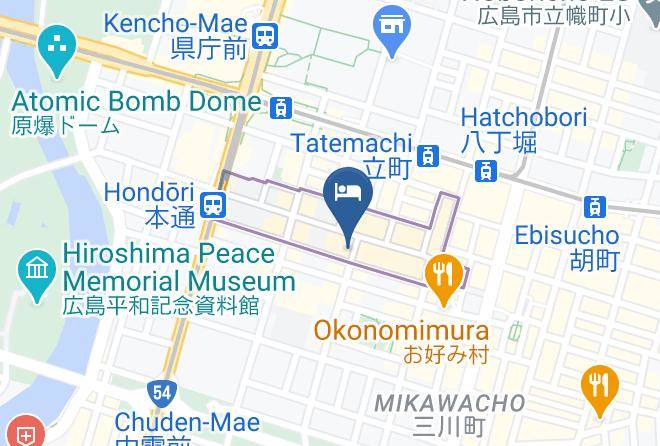 Hiroshima City Naka Ward - Hondori Inn Maps