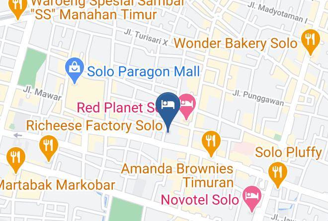 Surakarta - Horison Inn Laksana Solo Maps
