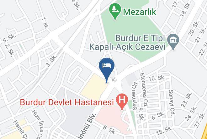 Burdur Sirinevler - Hosafci Otel Maps