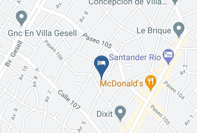 Villa Gesell - Hosteria Viya Maps
