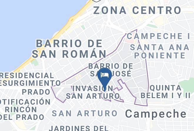 Campeche San Jose - Hospedaje Colosio Maps