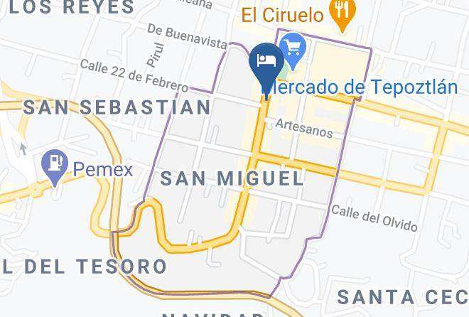 Tepoztlan - Hospedaje Don Isidro Maps