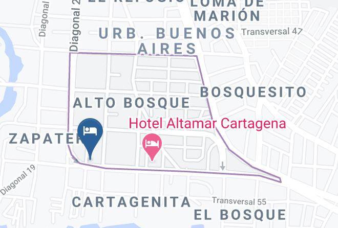 Cartagena De Indias - Hospedaje La Ceiba Maps