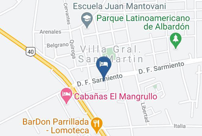 Albardon - Hospedaje Las Trancas Maps