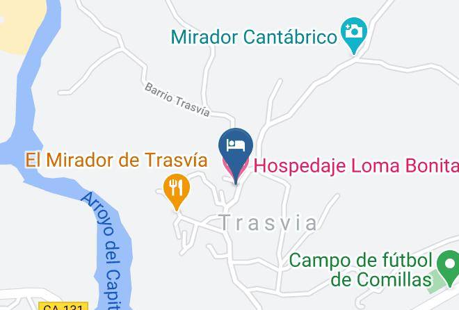 Comillas - Hospedaje Loma Bonita Maps