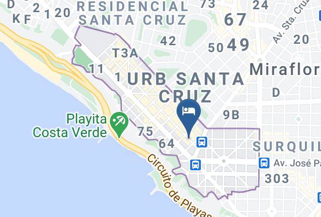 Miraflores - Hospedaje Santa Cruz Maps
