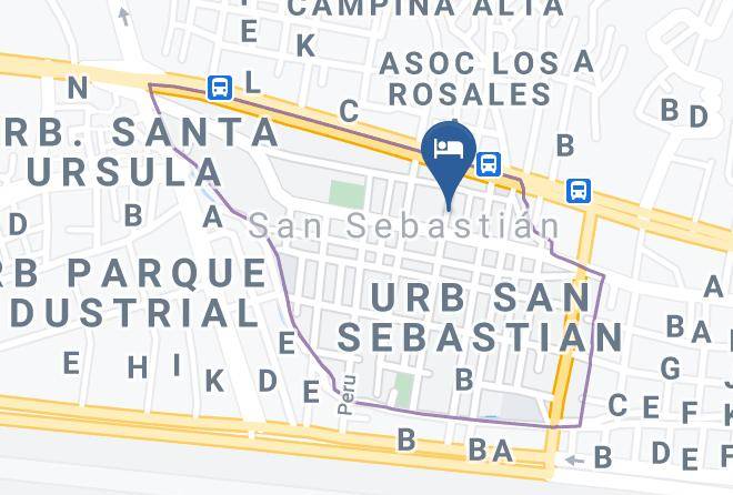 San Sebastian - Hospedaje Sonqo Wasi Maps