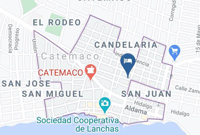 Catemaco - Hospedaje Tia Necha Maps