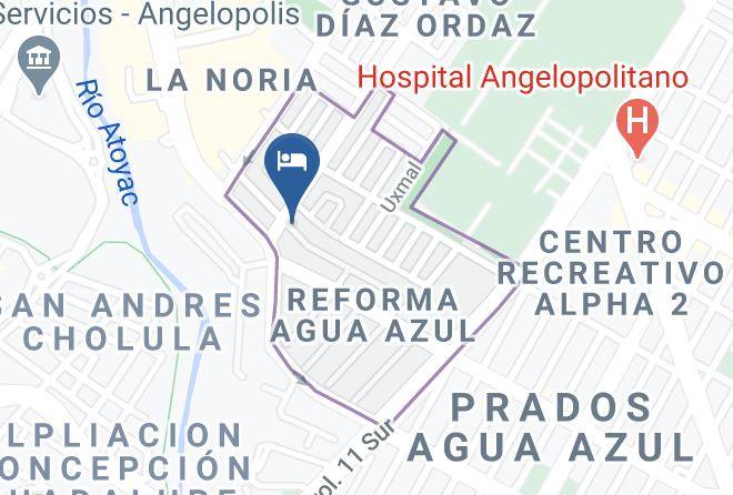 Puebla Reforma Agua Azul - Hospedaje Universitario Puebla Maps