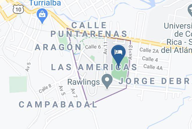 Turrialba - Hospedaje Yaldai Maps