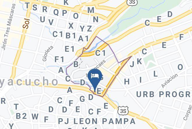 Huamanga - Hospedaje Yuraq Wasi Maps