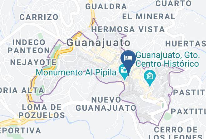 Guanajuato City Centre - Hospederia Del Truco 7 Maps