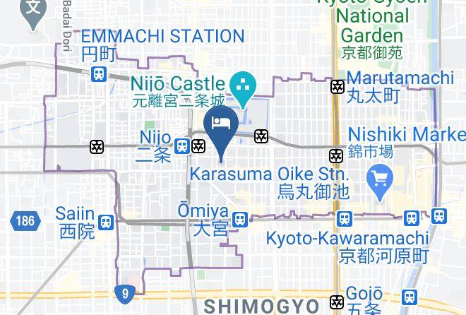 Kyoto City Nakagyo Ward - Hosta Nijo Sen Maps