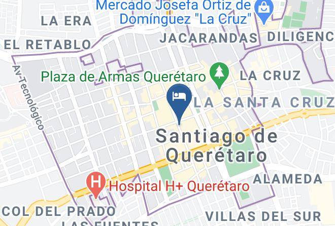 Hostal Casa Purpura Mapa
 - Queretaro - Santiago De Queretaro