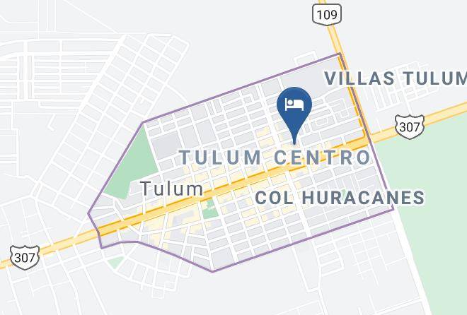 Hostal Revoleco Map - Quintana Roo - Tulum