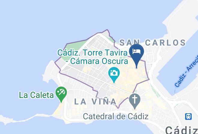 Hostal San Francisco Carta Geografica - Andalusia - Cadiz