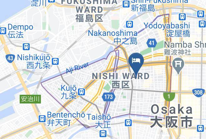 Osaka City Nishi Ward - Fon Su Bed&breakfast Maps
