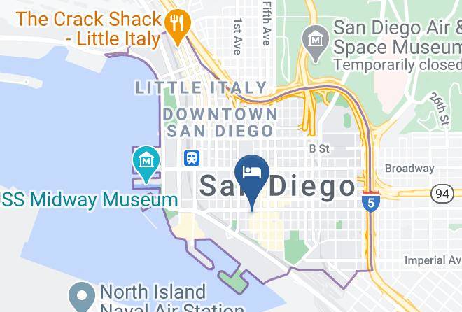 San Diego - Hostel On 3rd Maps