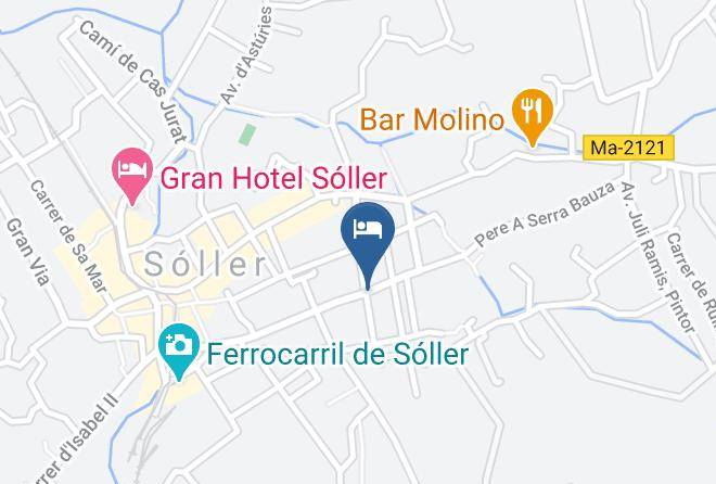 Baleares - Hostel Soller Alberg Juvenil Maps