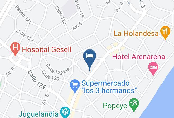 Villa Gesell - Hosteria Actinia Maps