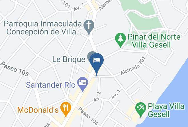 Villa Gesell - Hosteria Cantabrico Maps