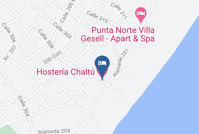 Villa Gesell - Hosteria Chaltu Maps